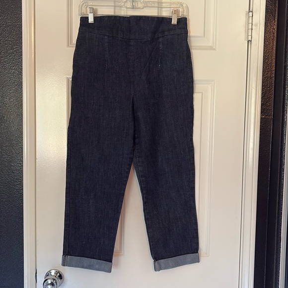 Pinup Couture denim Trousers pinup rockabilly high waisted capris pants - Picture 1 of 7
